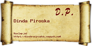 Dinda Piroska névjegykártya