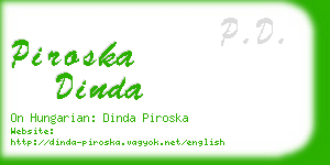 piroska dinda business card